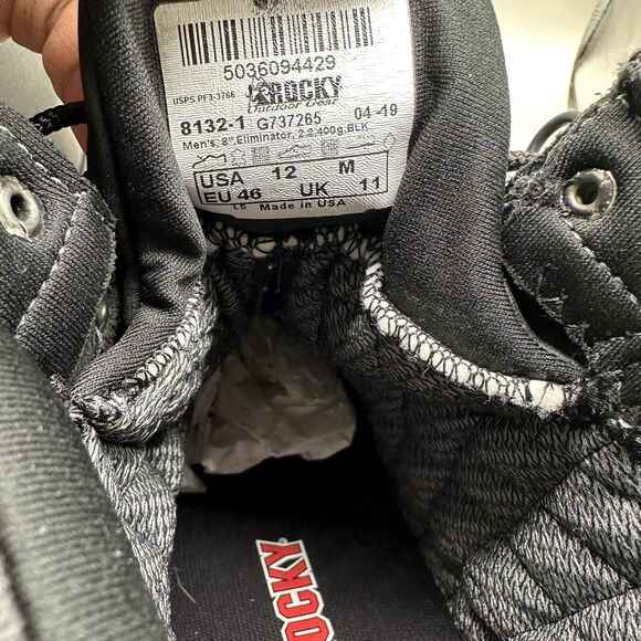 Rocky 8132-1 Eliminator 2 400 Grams Thinsulate 8in Waterproof Boots Men’s 12M - Picture 8 of 9